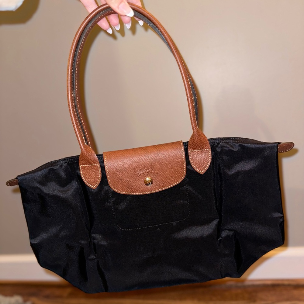Lonchamp Black Medium Tote Bag, Le Pliage Original